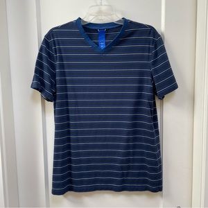 Mens Kit & Ace blue & white striped t-shirt
